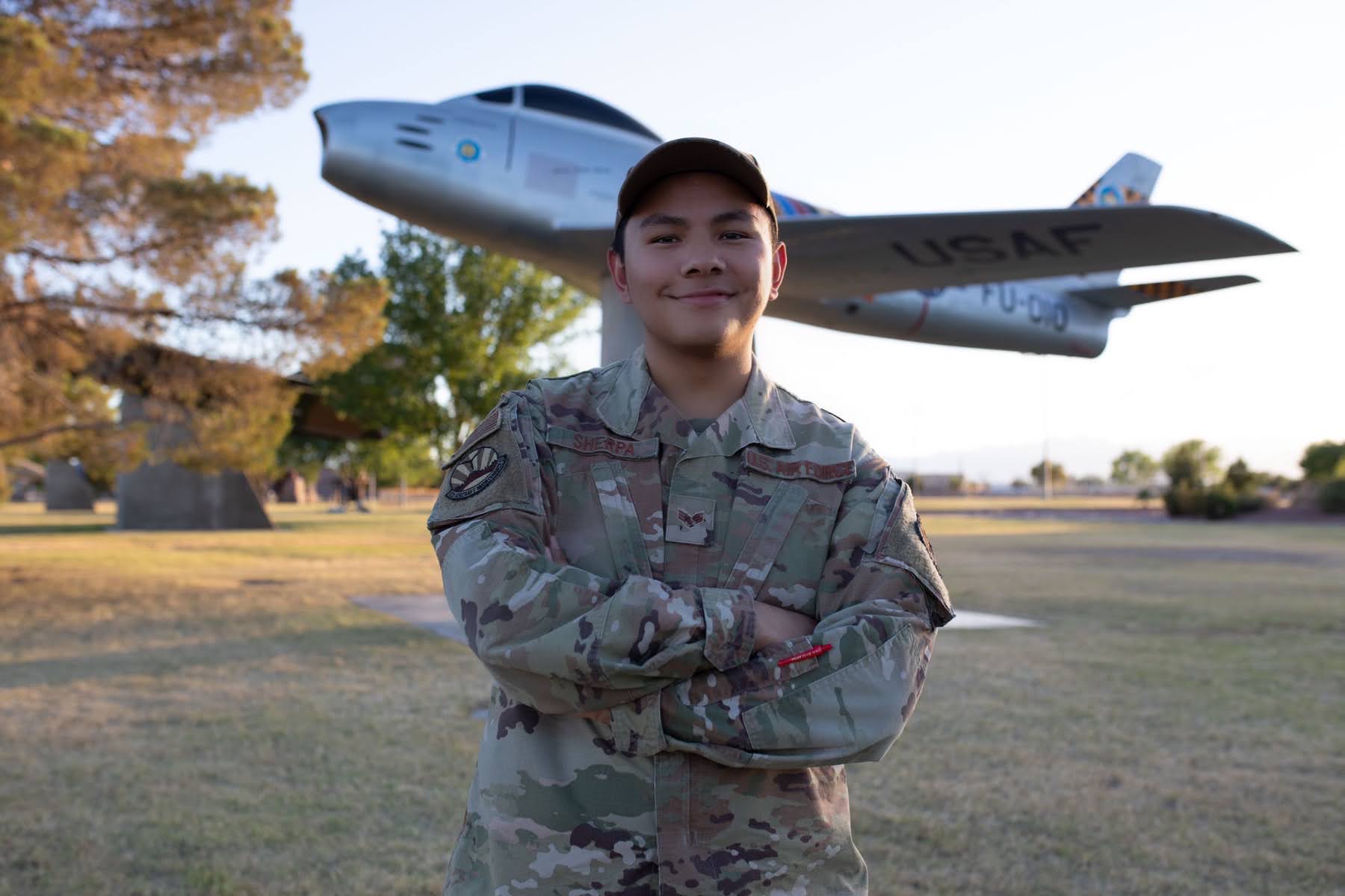Tenzing in Air Force uniform